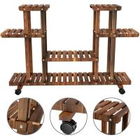 Soporte Mara Macetas Escalera Ruedas Soporte Decorativo Jardín - details 3
