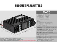 Radio Móvil Retevis RA25 Dual Banda GMRS 20W Transmisión de Alto Alcance 3-5km - details 3