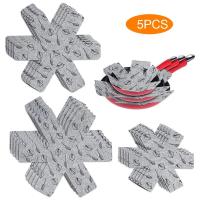 Protectores de sartén antiarañazos para ollas, almohadillas divisoras antiadherentes con estampado gris, 5 piezas - details 1