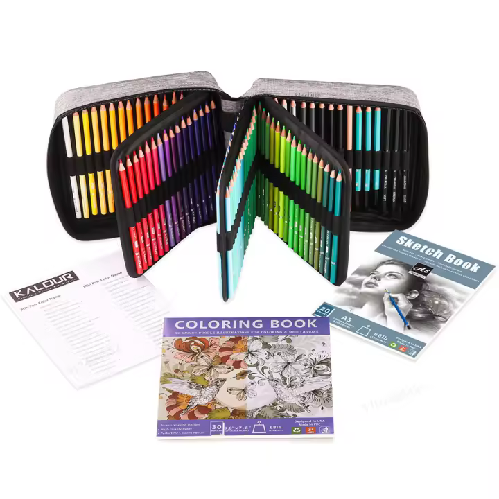 Lápices de dibujo a lápiz de plomo metálico para acuarela y pintura de 132/126 piezas juego de kit de pintura - 1