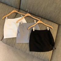 Falda corta de verano para mujer estilo irregular con lazo pantalones de mezclilla de moda - details 12