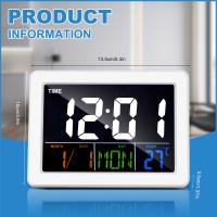 Reloj despertador electrónico de escritorio con pantalla LCD grande a Color, pantalla de fecha y temperatura - details 3