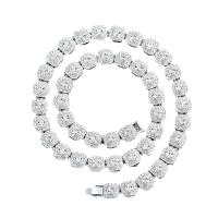 Collar y pulsera de cadena decorados con diamantes de imitación de moda estilo punk de primavera unisex, elegante conjunto de joyería de moda para decoración de fiestas y ropa diaria como regalo sin caja de regalo - details 1