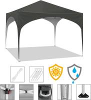 Gazebo-tienda de campaña para fiestas, Gazebo impermeable, protección solar, tela Oxford y marco de Metal, 3x3m, color gris - details 2