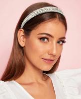 Diademas EWENSOO de Pulsera de Cristal Brillante y Perla Accesorio de Cabello de Moda para Mujeres - details 3