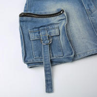 BUNO-estilo Safari falda vaquera con bolsillos grandes, minifaldas sexis ajustadas de cintura media para mujer, moda urbana de verano 2025 para mujer - details 38