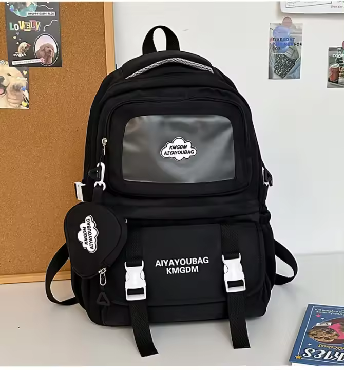 Mochila de Nylon para Estudio Universitario Estilo Bosque, Fresco y Dulce, Uso Escolar en Verano 2025 - 1