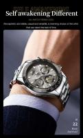 Reloj Automático de Acero Inoxidable OLEVS para Hombres Impermeable, Mecánico, Correa de Cuero - details 3