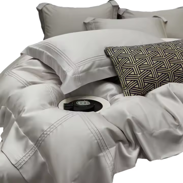 Nueva llegada 2025 Juegos de cama 100% Tencel: lujo, alto recuento, alta densidad, natural, para cama tamaño Queen - 1