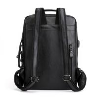 Mochilas de negocios impermeables para hombre, bolso para portátil de cuero PU, gran capacidad, carga USB, bolsa de viaje a la moda - details 18