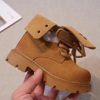 Botas cortas antideslizantes para niñas, zapatos de cuero, informales, versátiles, elegantes, estilo coreano, fondo suave, Otoño, 2024 - details 11