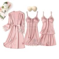Conjunto de mujer y encaje, pijama de verano con pantalón, ropa casual para el hogar, bata estilo kimono, PJS - details 16