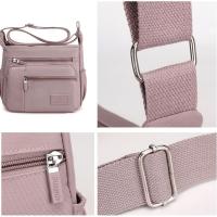 Bolso de hombro de nailon con múltiples bolsillos, bolso cruzado ligero de Color sólido a la moda, bolso portátil de estilo coreano con múltiples bolsillos con cremallera - details 2