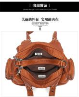 Nuevos bolsos de mujer retro europeos y americanos bolso de moda de un solo hombro oblicuo span bolso de cuero suave lavado - details 38