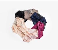 Conjunto de bragas caladas sin costuras para mujer, ropa interior cómoda de encaje, bragas deportivas de tiro bajo, lencería suave para mujer, 3 uds./lote - details 2