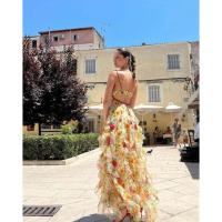 Elegante Vestido Largo de Chiffon con Estampado Moda Europea y Americana para Mujeres - details 17