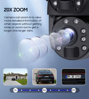 Cámara de Seguridad Solar SHIWOJIA 6MP 4G Panela Energética de 20W Zoom 20X Visión Nocturna - details 2