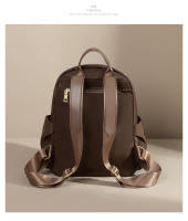 Bolso trasero para mujer, mochila antirrobo, bolsos estéticos de tendencia informal para mujer, bolsa de libros de lona resistente a la suciedad de Color café, resistente al desgaste - details 22