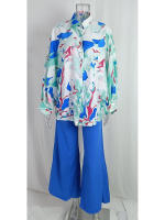 Junxi Wan Conjunto Casual de 2 Piezas Floral Camisa de Manga Larga y Pantalones de Pierna Ancha - details 16