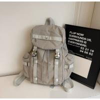 Mochila con cordón para exteriores de estilo coreano, mochila deportiva de nailon de viaje de Color sólido, bolso de hombro impermeable para senderismo de gran capacidad - details 9