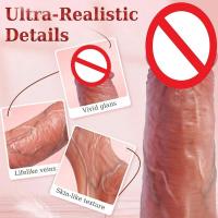 Leten Realista Consolador Funda Vibrador Ampliador Extensor Masculino Juguete Sexual Control Remoto para Hombres Entrenamiento Adultos 18 - details 1