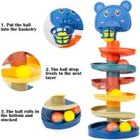 Juguetes Montessori para bebés, torre de pila de bola rodante, entrenamiento de habilidades para los dedos, juegos educativos - details 2