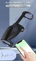 Vibrador Bluetooth para pene, anillo vibrador controlado por aplicación, juguete sexual masculino para adultos, pareja, agente retardante de eyaculación, punto G - details 5