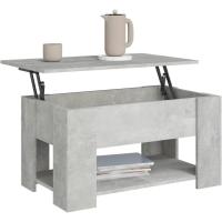 Mesa de centro, mesa auxiliar, consola lateral, salón, sofá, sala de estar, cafetería, muebles, mobiliario, madera contrachapada blanca, 79x49x41 cm - details 33