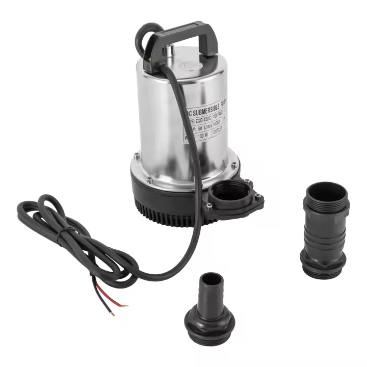 Bomba de agua sumergible de alta presión para granja de peces, bombeo de acero inoxidable, 160W, 12V - 1