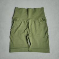 Pantalones cortos de Yoga para mujer, pantalones cortos deportivos sin costuras para gimnasio, pantalones cortos de entrenamiento de cintura alta con realce, pantalones cortos deportivos para Fitness, pantalones cortos de ciclismo - details 17