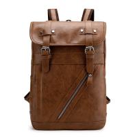 Mochila vintage de cuero impermeable para hombre, bolso de hombro para ordenador portátil de 15,6 pulgadas, para estudiantes universitarios - details 11