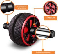 Rodillo para abdominales para entrenamiento de fuerza abdominal y central, rueda de ejercicio con rodillo para abdominales para gimnasio en casa, ruedas para abdominales con accesorios para rodilleras - details 1