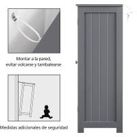 Armario de Baño de Suelo Mueble Auxiliar Comodo con 4 Cajones Estante Ajustable 81x30x83 cm Blanco - details 14