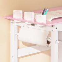 Juego de mesa infantil y 2 sillas de madera, organizador de juguetes multifuncional con 8 cestas y 1 compartimento, 87 x 50 x 50 cm - details 22