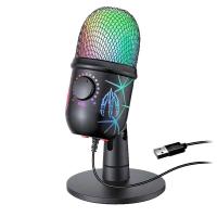Micrófono de condensador USB para juegos en vivo, micrófono Rgb, estudio de grabación en vivo, Streaming, portátil, Esports - details 0