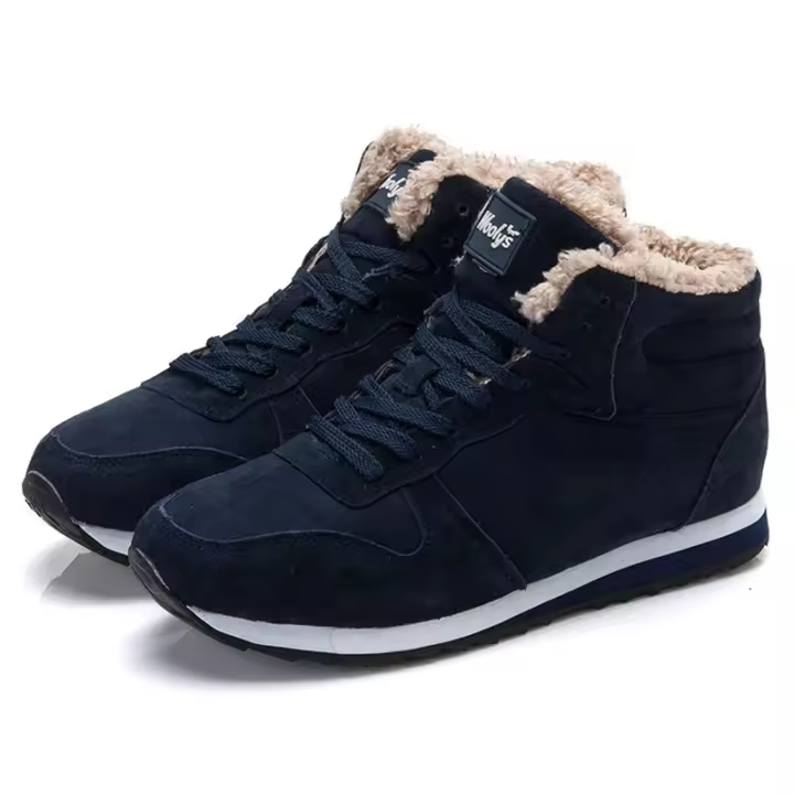 Botas de invierno impermeables para hombre, botas de lana, - 1