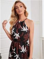 Vestido de Fiesta de Denim Cuello Halter para Mujer, Vestido Largo Ajustado, Moda de Baile, Traje de Verano sin Mangas - details 7