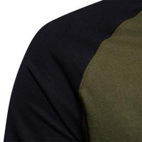 Camiseta de manga raglán de talla europea para hombre, camiseta de manga larga con empalme, Camiseta informal de algodón para hombre - details 9