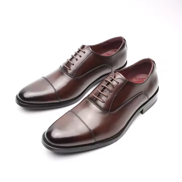Zapatos de cuero para hombre de triple articulación con aumento de altura interior, estilo británico. - 1