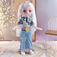 Vestido con bisagra de ojos simulados, muñeca de articulaciones extraíbles, Linda muñeca, regalo de cumpleaños, 23cm - details 6