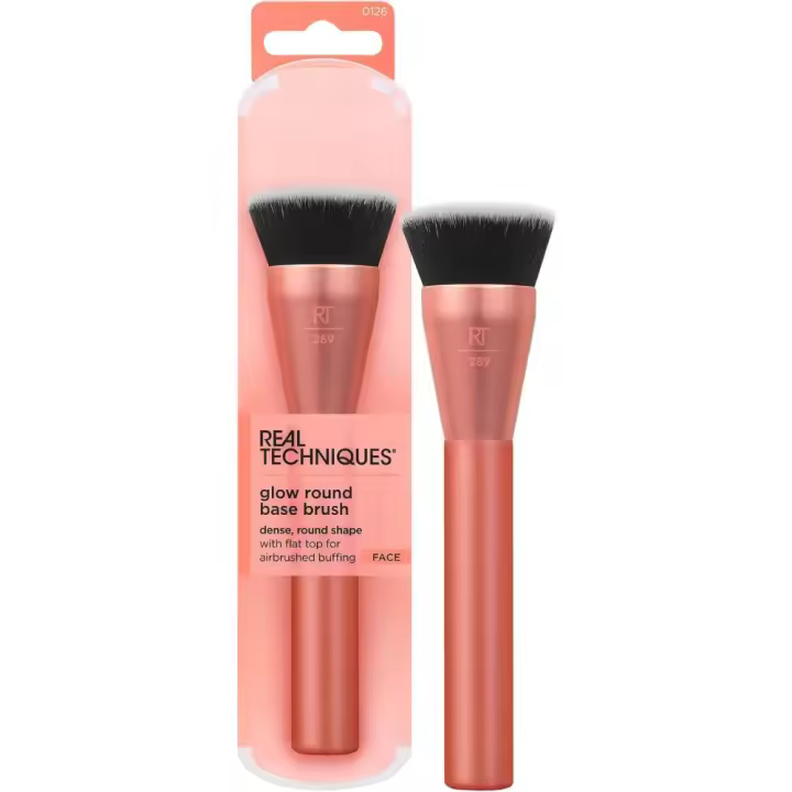 Real Techniques Brocha de Maquillaje Glow Redonda de Base para Maquillaje Líquido y Crema - 1