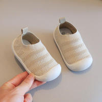 Zapatillas de tela elástica para primeros pasos para bebé, zapatos informales antideslizantes de TPR, transpirables, a la moda - details 12