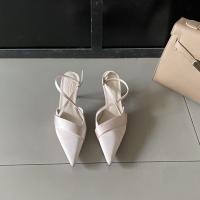 Zapatos de tacón alto plateados puntiagudos para mujer stiletto back zapatos individuales vacíos nuevos con falda bolsa cabeza sandalias zapatos de mujer - details 8