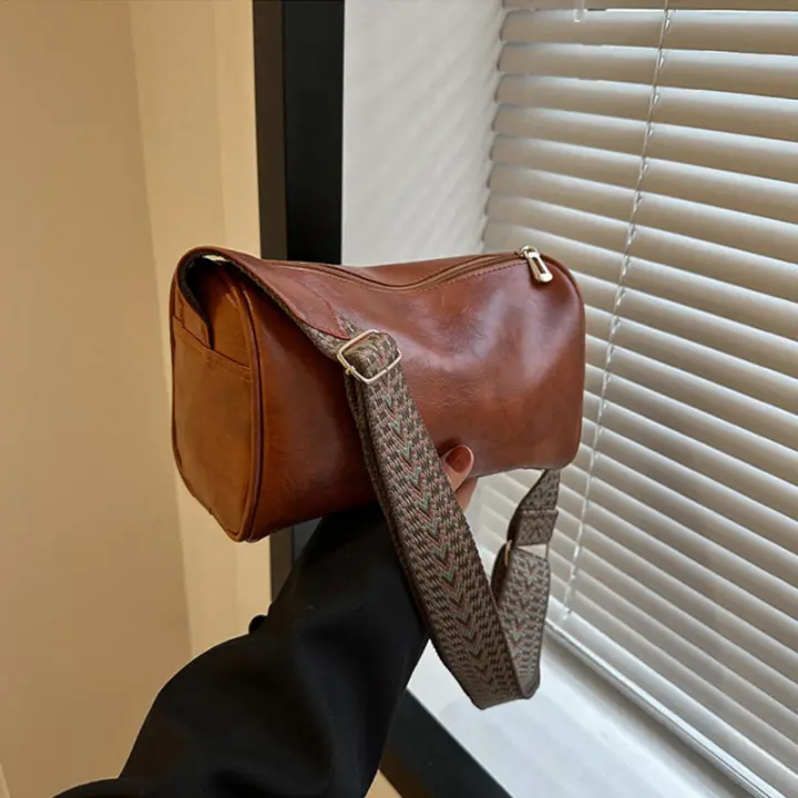 Bolso Vintage de Cuero PU para Mujer Bolso de Mano Pequeño y Bolso de Hombre Casual para Viajes - 1
