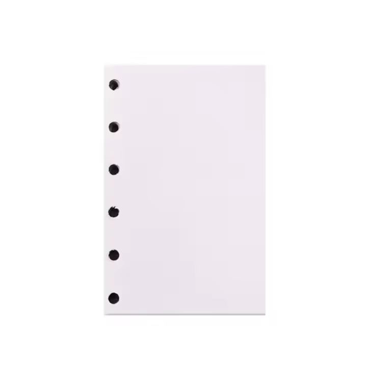 80 hojas A5 A6 A7 recambio de hojas sueltas revestimiento de papel rejilla celosía 6 agujeros recarga interior papel de carpeta en espiral lista de tareas - 1