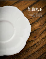 Porcelana blanca Kung Fu Dehua de jade gordo de oveja de alta gama con posavasos, té de degustación de té, taza individual, taza maestra - details 8