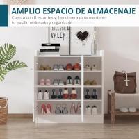 Mueble Zapatero de 2 Puertas Zapatero Estrecho con Estantes Ajustables para 12 Pares de Zapatos - details 2
