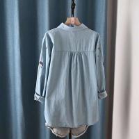 Blusas Bordadas de Flor Moda Coreana para Mujeres Primavera Camisa de Jeans de Diseñador - details 26