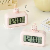 Reloj Digital LED Kawaii Dibujo de Cerdo Lindo Decoración Romana para Habitación - details 0
