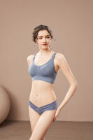 Sujetador de lactancia para madre, Bralette posparto sin costuras, azul, M - details 9